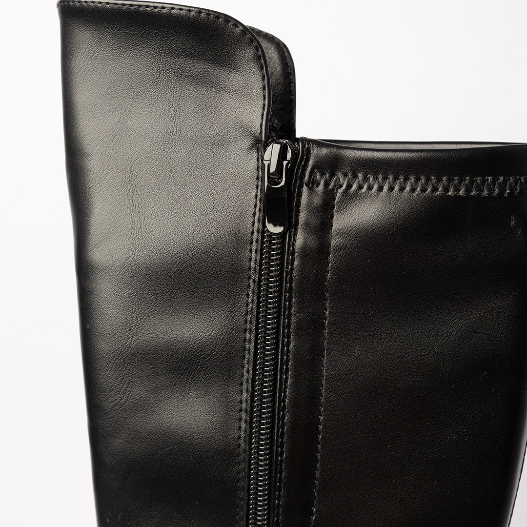Velvet Ankle Boot.Silver Trim Details