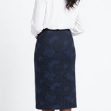 LADIES ALORA BLK/NAVY PENCIL SKIRT