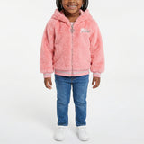PRE GIRLS TRB PINK PLUSH ZIP THROUGH HODY
