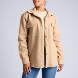 LADIES ALORA STONE LONG SLEEVE SHACKET