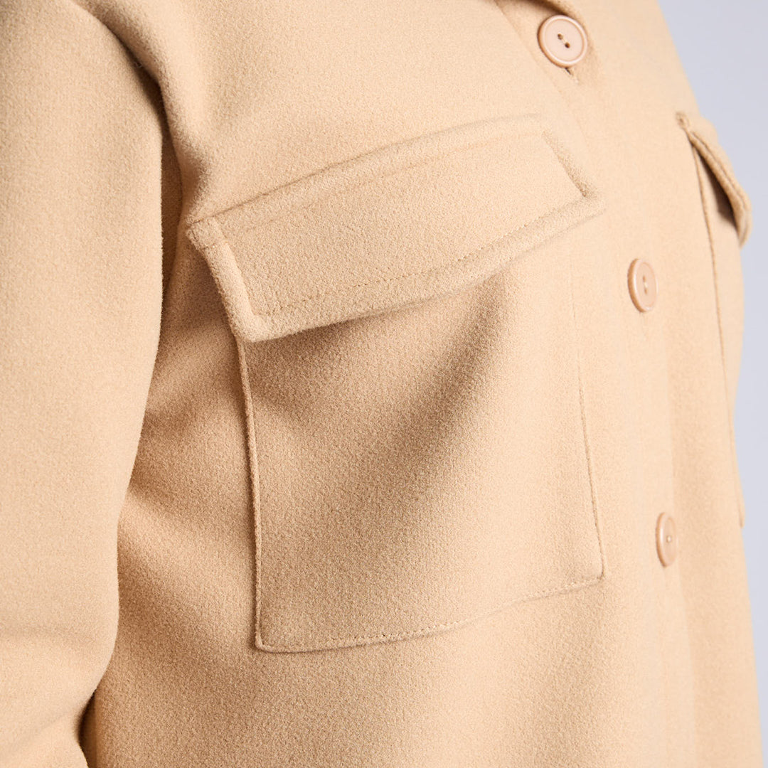 LADIES ALORA STONE LONG SLEEVE SHACKET