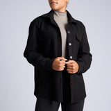 LADIES ALORA BLACK LONG SLEEVE SHACKET