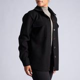LADIES ALORA BLACK LONG SLEEVE SHACKET