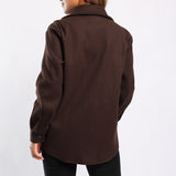 LADIES ALORA CHOC LONG SLEEVE SHACKET