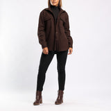 LADIES ALORA CHOC LONG SLEEVE SHACKET