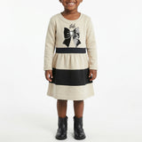 TRB GIRLS STONE/NAVY DRESS
