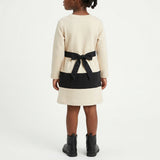 TRB GIRLS STONE/NAVY DRESS