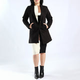 LDS BLK MELTON JKT