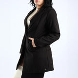 LDS BLK MELTON JKT