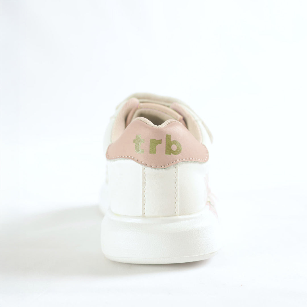 Velcro Sneaker.Floral Printed Detail.