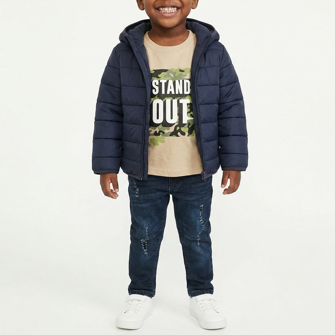 Navy Puffer Jacket