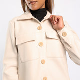 ALORA LADIES CREAM SHACKET
