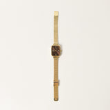 Ciarra Bronze Rectangular Frame Watch.Bronze Dial.Diamante Indices.