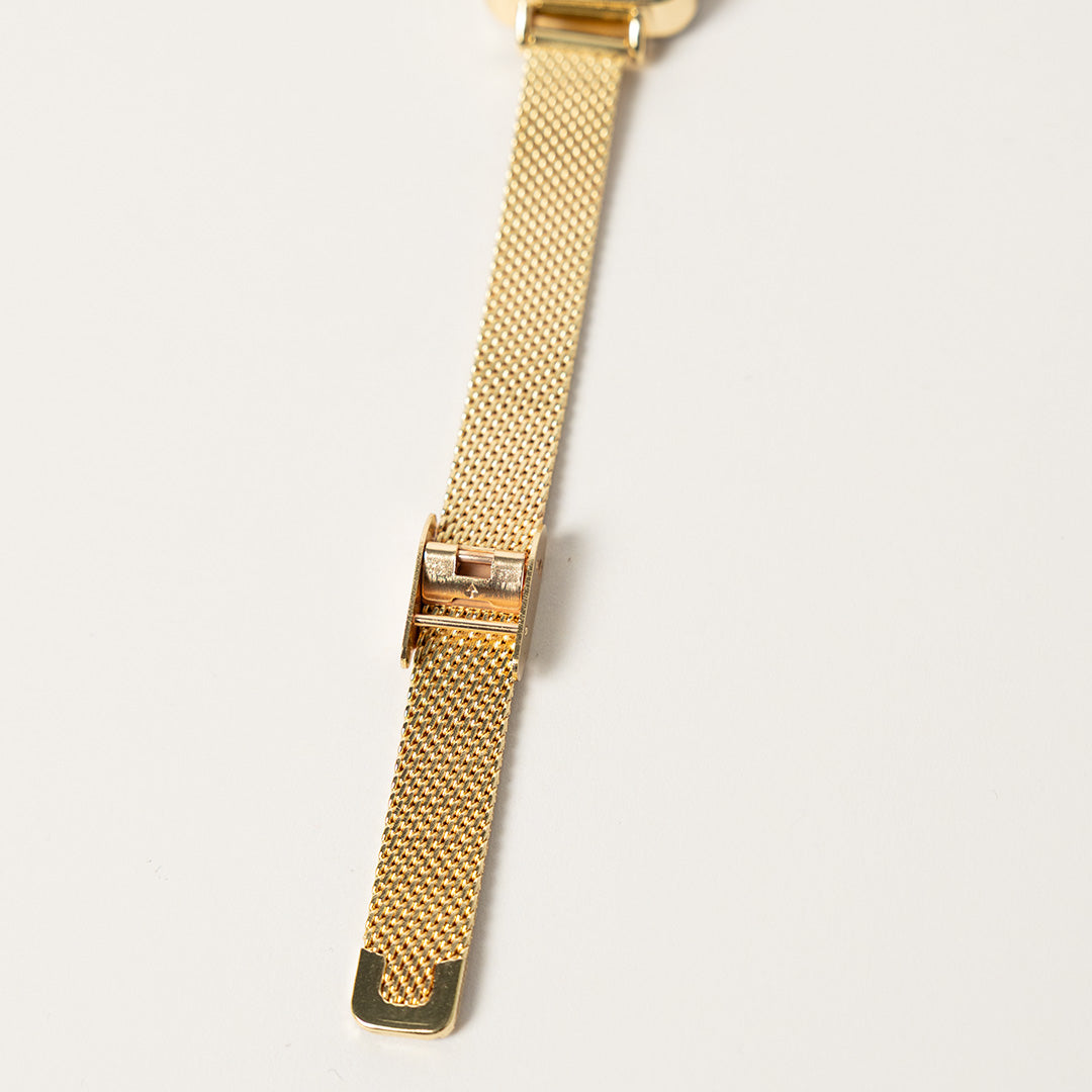 Ciarra Bronze Rectangular Frame Watch.Bronze Dial.Diamante Indices.