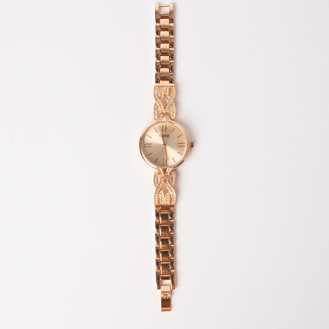 Twirled Diamante Strap Watch.