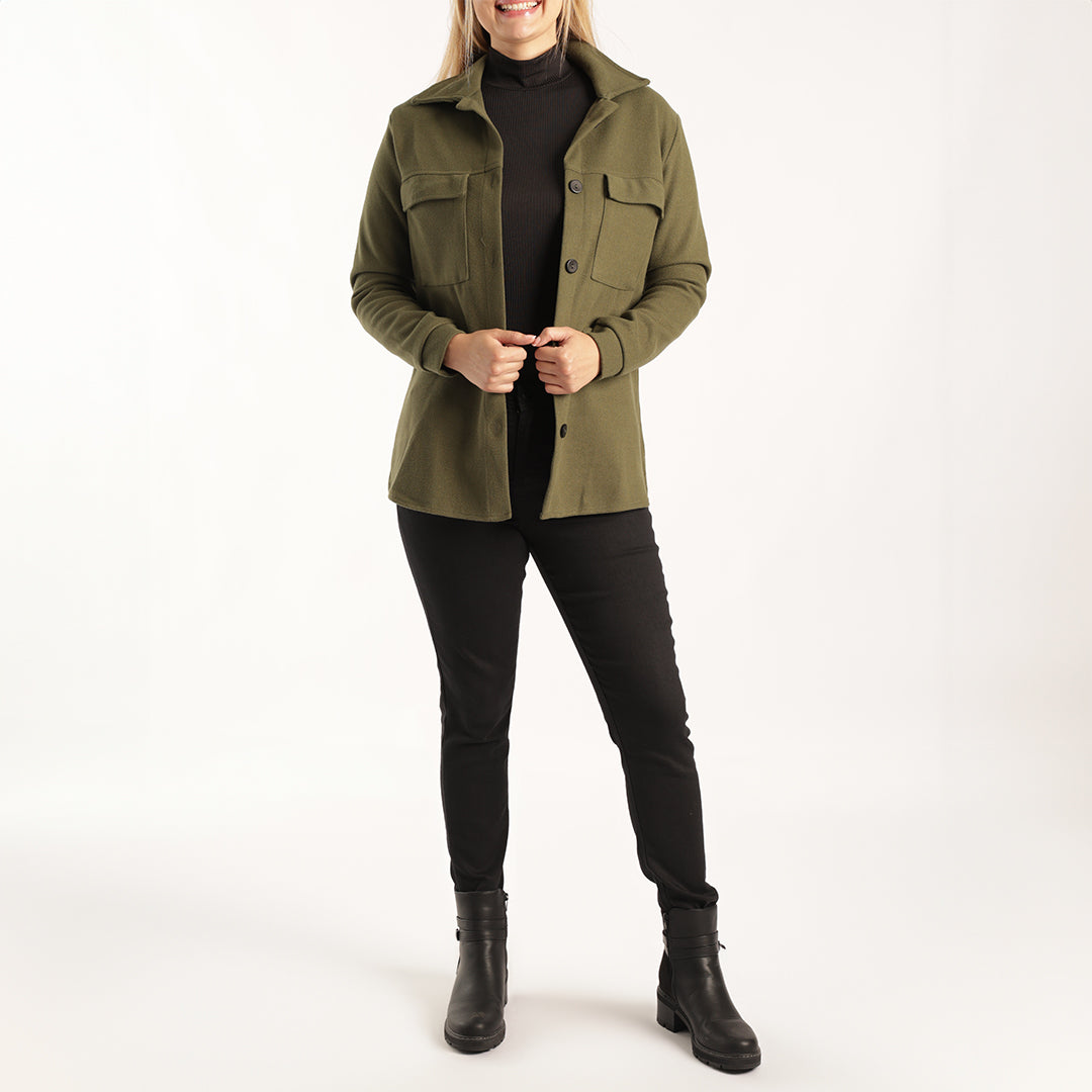 ALORA LADIES OLIVE SHACKET