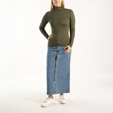 ALORA LADIES OLIVE TOP