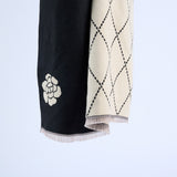 Diamond Scarf.Flower Detail.