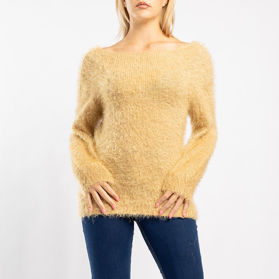 GOLD LONG SLEEVE FUR JERSEY