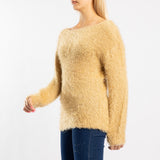 GOLD LONG SLEEVE FUR JERSEY