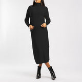 BLACK KNITTED SKIRT