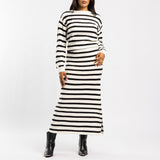 BLACK/WHITE STRIPE LONG SLEEVE JERSEY