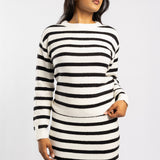 BLACK/WHITE STRIPE LONG SLEEVE JERSEY