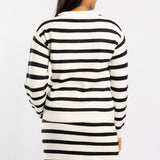 BLACK/WHITE STRIPE LONG SLEEVE JERSEY