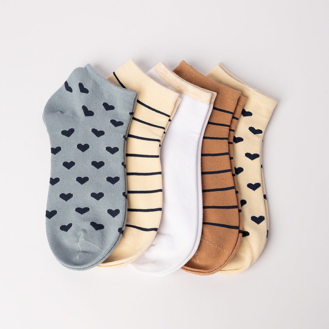 Heart Trainer Liner 5 Pack Socks