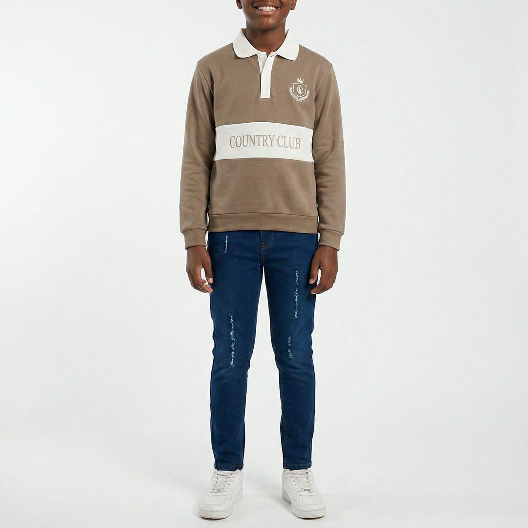 Taupe Printed Golfer