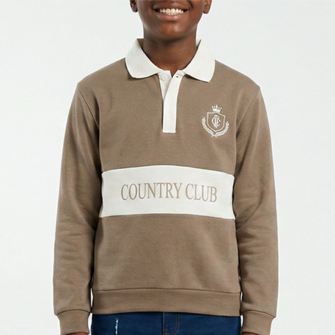 Taupe Printed Golfer