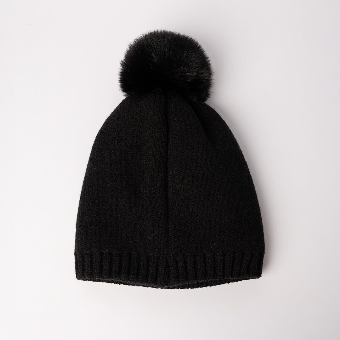 Skull Beanie.Pom Pom.
