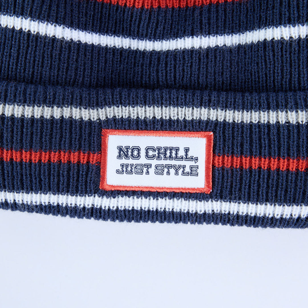 Striped Beanie And Glove Set.