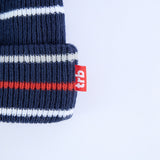 Striped Beanie And Glove Set.