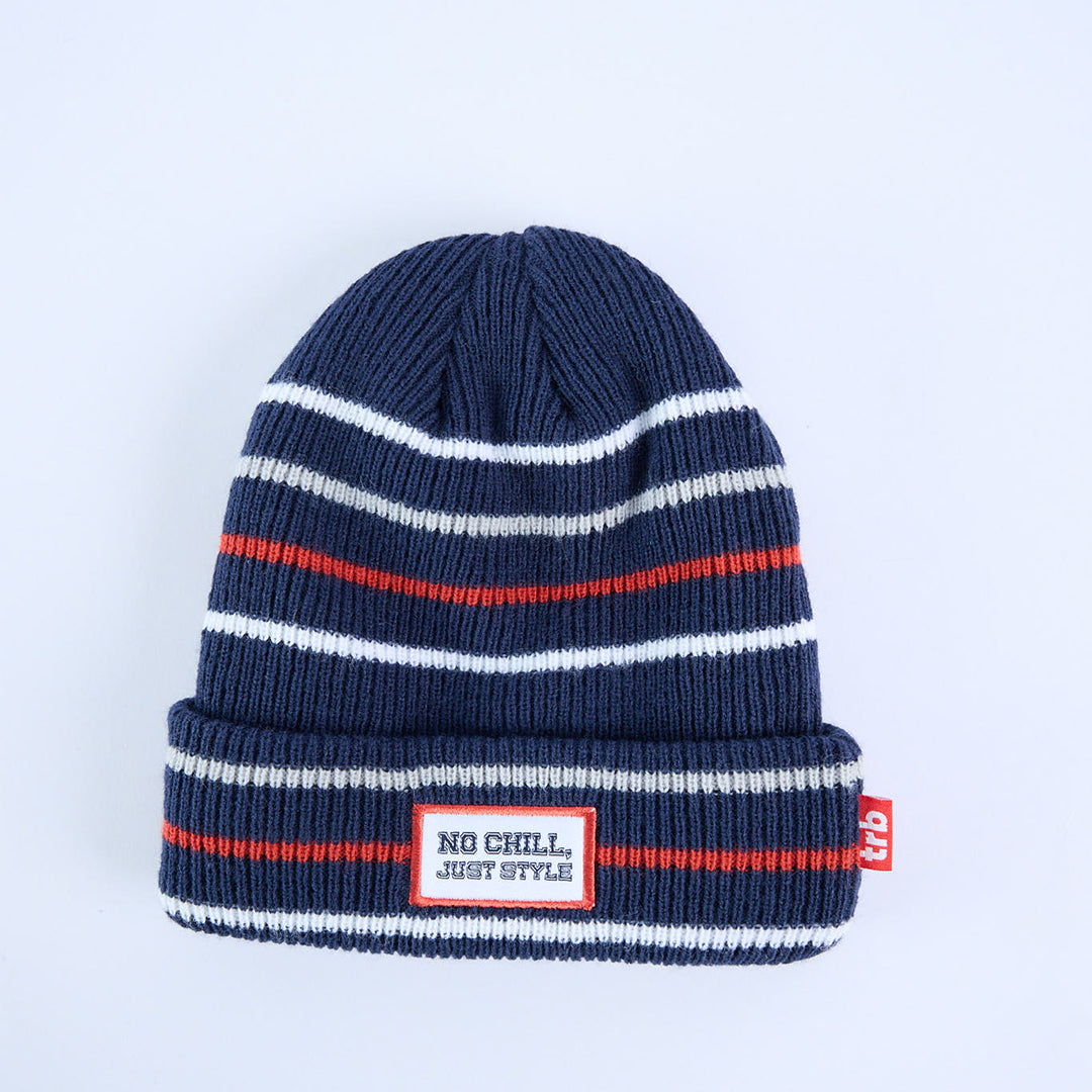 Striped Beanie And Glove Set.