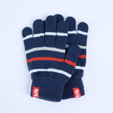 Striped Beanie And Glove Set.