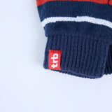 Striped Beanie And Glove Set.