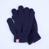 Floral Embroidery Beanie And Glove Set.