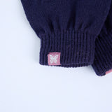 Floral Embroidery Beanie And Glove Set.