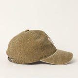 Washed Cotton Twill Dad Cap.Woven Badge.