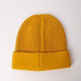 Ribbed Viscose Beanie.Woven Label.