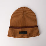 Ribbed Vicose Beanie.Contrast Cuff.