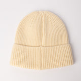 Ribbed Beanie.Gold Trim Detail.