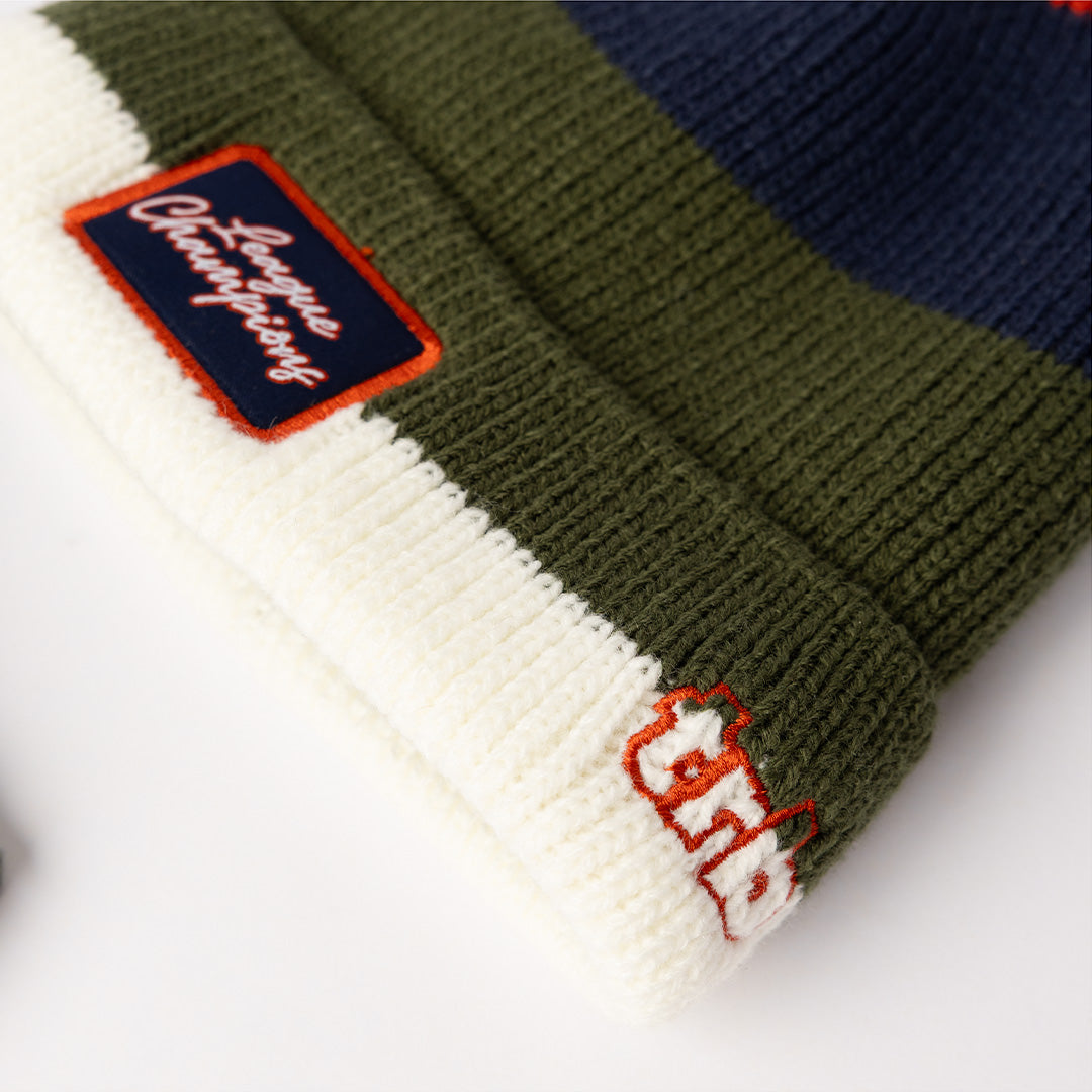 Coloublock Beanie And Glove Set.