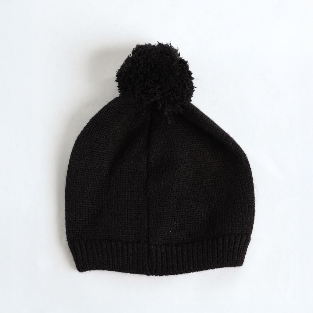 Knit Skull Beanie.Pom Pom.