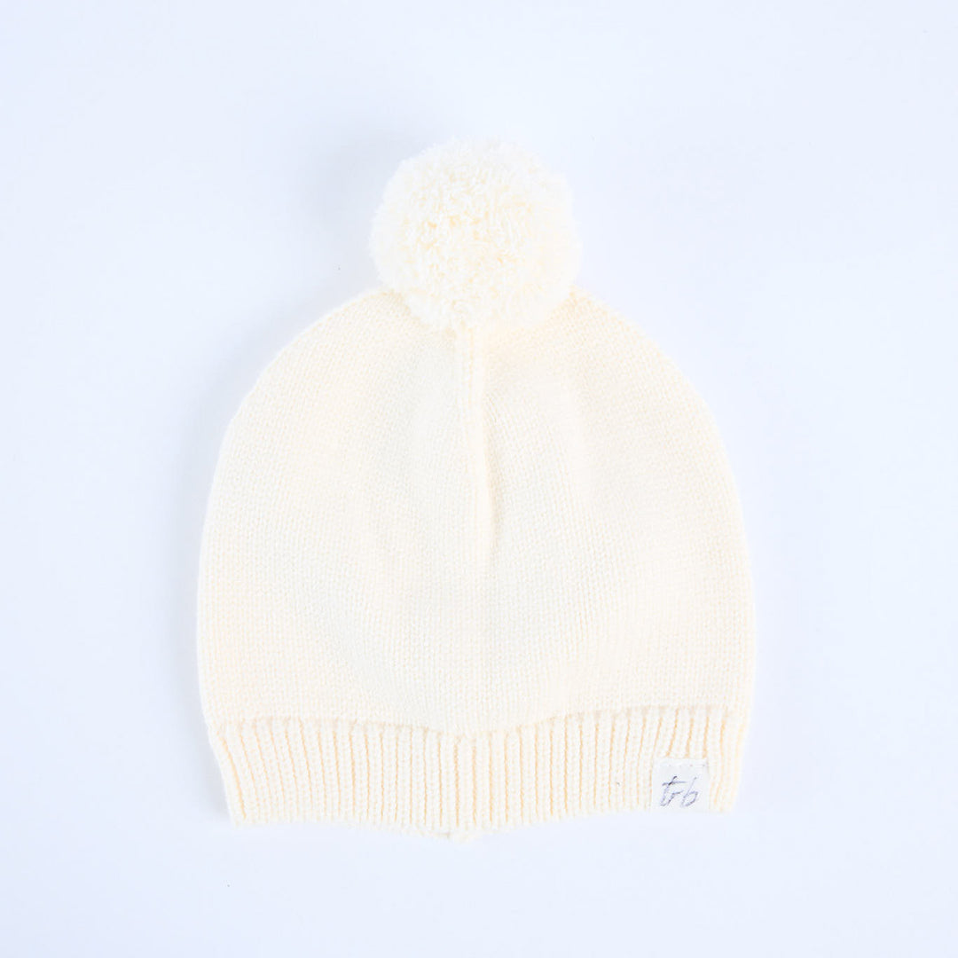 Knit Skull Beanie.Pom Pom.