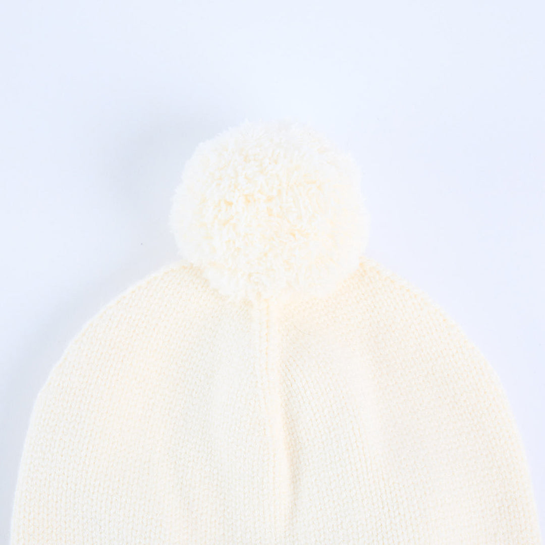Knit Skull Beanie.Pom Pom.
