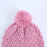 Cable Knite Turn Up Beanie.Pom Pom.