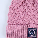 Cable Knite Turn Up Beanie.Pom Pom.
