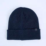Knit Turn Up Beanie.Rubber Clip Label
